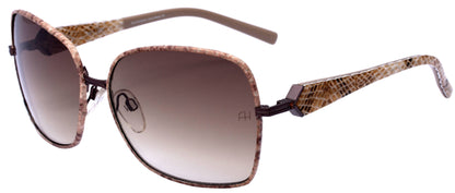 Óculos de Sol Ana Hickmann Ah 3084 08E Marrom E Amarelo/ Marrom Degradê - 61 mm