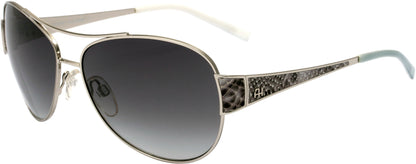 Óculos de Sol Ana Hickmann Ah 3085 03A Prata E Preto/ Preto Degradê - 61 mm