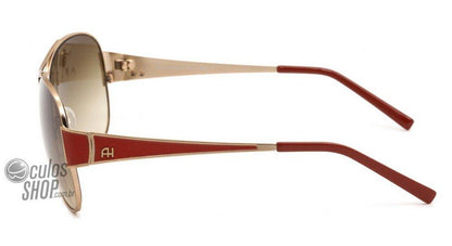 Óculos de Sol Ana Hickmann Ah 3085 04G Dourado E Vermelho/ Marrom Degradê - 61 mm