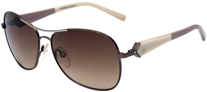 Óculos de Sol Ana Hickmann Ah 3087 08H Marrom Branco E Rosa/ Marrom Degradê - 59 mm