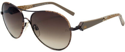 Óculos de Sol Ana Hickmann Ah 3090 08G Marrom E Amarelo/ Marrom Degradê - 60 mm