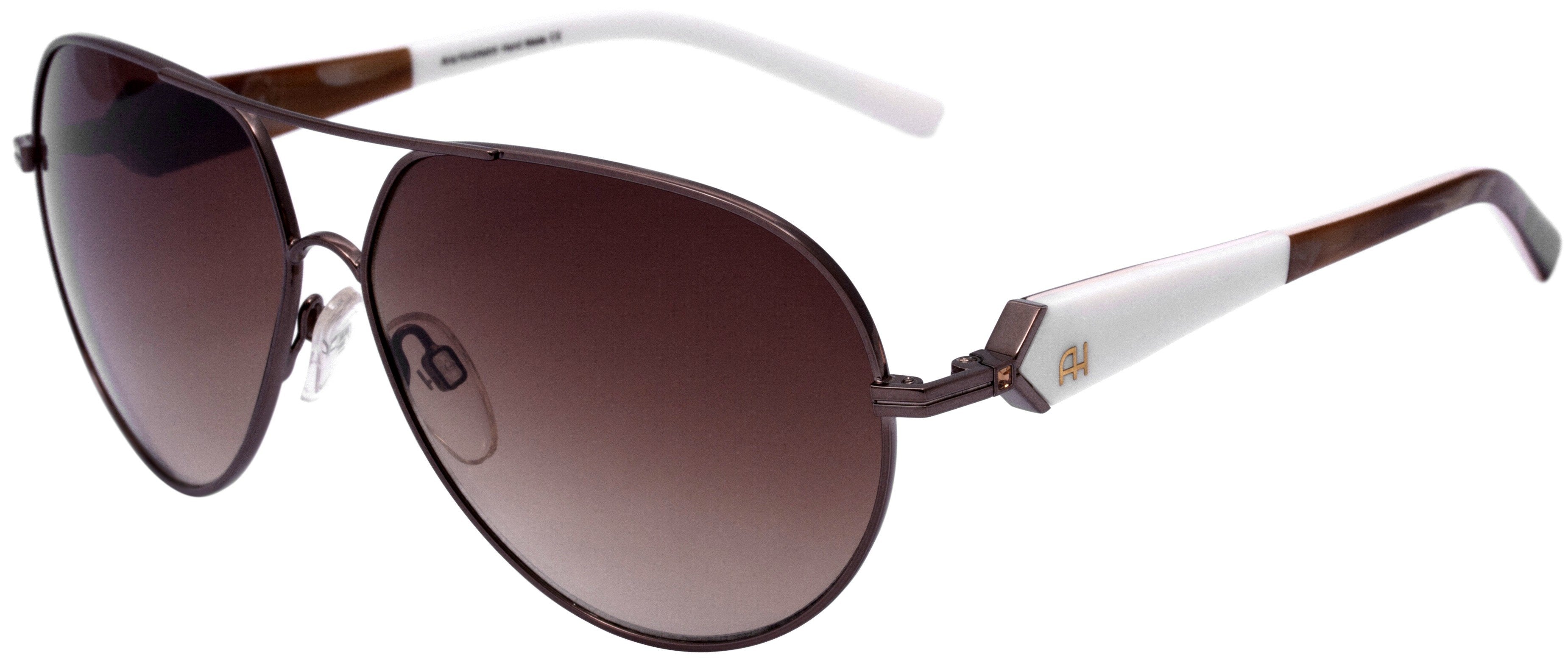 Óculos de Sol Ana Hickmann Ah 3091 08B Marrom E Branco/ Marrom Degradê - 62 mm