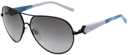 Óculos de Sol Ana Hickmann Ah 3091 09D Preto E Azul/ Preto Degradê - Lente 6,2 Cm