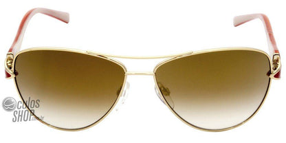 Óculos de Sol Ana Hickmann Ah 3096 04L Dourado E Vermellho/ Marrom Degradê Espelhado - 60 mm