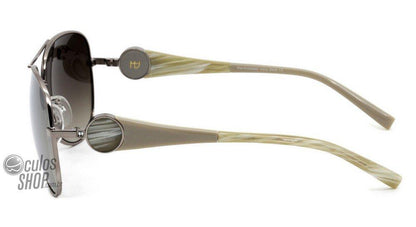Óculos de Sol Ana Hickmann Ah 3097 01C Prata E Creme/ Dourado Espelhado - 59 mm