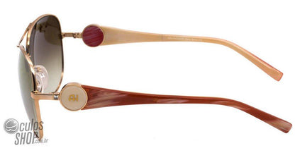Óculos de Sol Ana Hickmann Ah 3097 04L Dourado E Vermelho/ Dourado Degradê Espelhado - 59 mm