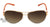 Óculos de Sol Ana Hickmann Ah 3108 04A Dourado E Laranja/ Marrom Degradê
