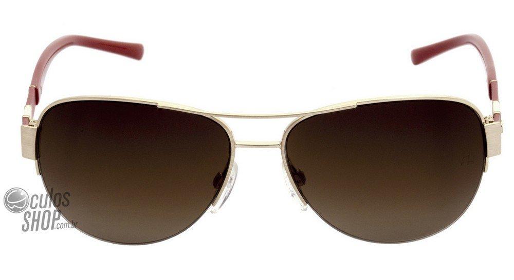 Óculos de Sol Ana Hickmann Ah 3108 04C Dourado E Rosa Brilho/ Marrom