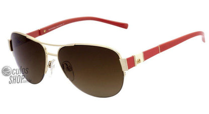Óculos de Sol Ana Hickmann Ah 3108 04C Dourado E Rosa Brilho/ Marrom
