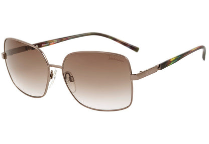 Óculos de Sol Ana Hickmann Ah 3126 01A Marrom E Colorido Brilho/ Marrom Degradê - Lente 5,9 Cm