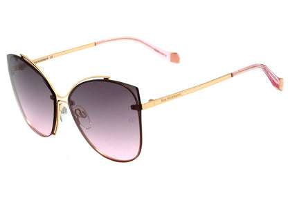 Óculos de Sol Ana Hickmann AH 3175 04D Dourado Brilho / Marrom Degradê - Lente 6,3 cm