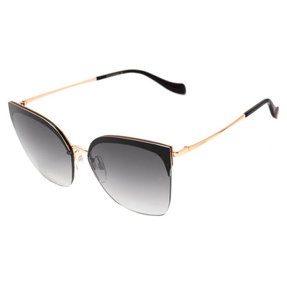 Óculos de Sol Ana Hickmann Ah 3186 09A Preto E Dourado Brilho/ Preto Degradê Lente 6,2 Cm