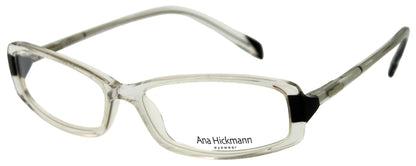 Óculos de Grau Ana Hickmann Ah 6027 A00 Transparente E Preto - Lente 5,0 Cm