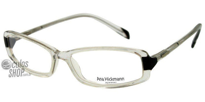 Óculos de Grau Ana Hickmann Ah 6027 A00 Transparente E Preto - Lente 5,0 Cm
