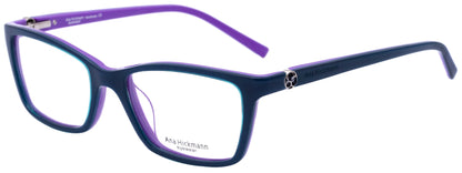 Óculos de Grau Ana Hickmann Ah 6143 T29 Azul E Roxo Brilho - 50 mm