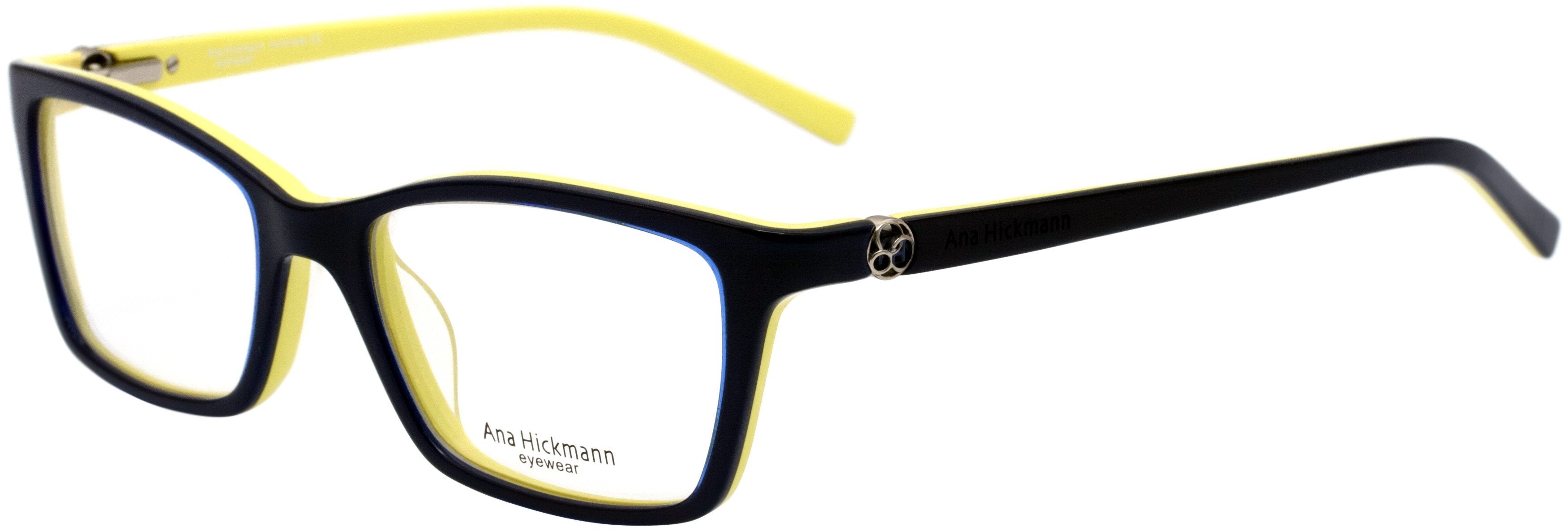 Óculos de Grau Ana Hickmann Ah 6143 T30 Azul E Amarelo Brilho - Lente 5,0 Cm