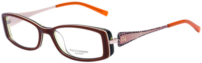 Óculos de Grau Ana Hickmann Ah 6149 E31 Marrom E Verde Brilho - 51 mm