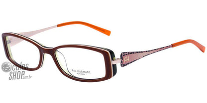Óculos de Grau Ana Hickmann Ah 6149 E31 Marrom E Verde Brilho - 51 mm