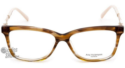 Ana Hickmann Ah 6195 C01 Marrom Translúcido E Creme - Lente 5,4 Cm  - Grau