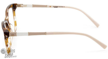 Ana Hickmann Ah 6195 C01 Marrom Translúcido E Creme - Lente 5,4 Cm  - Grau