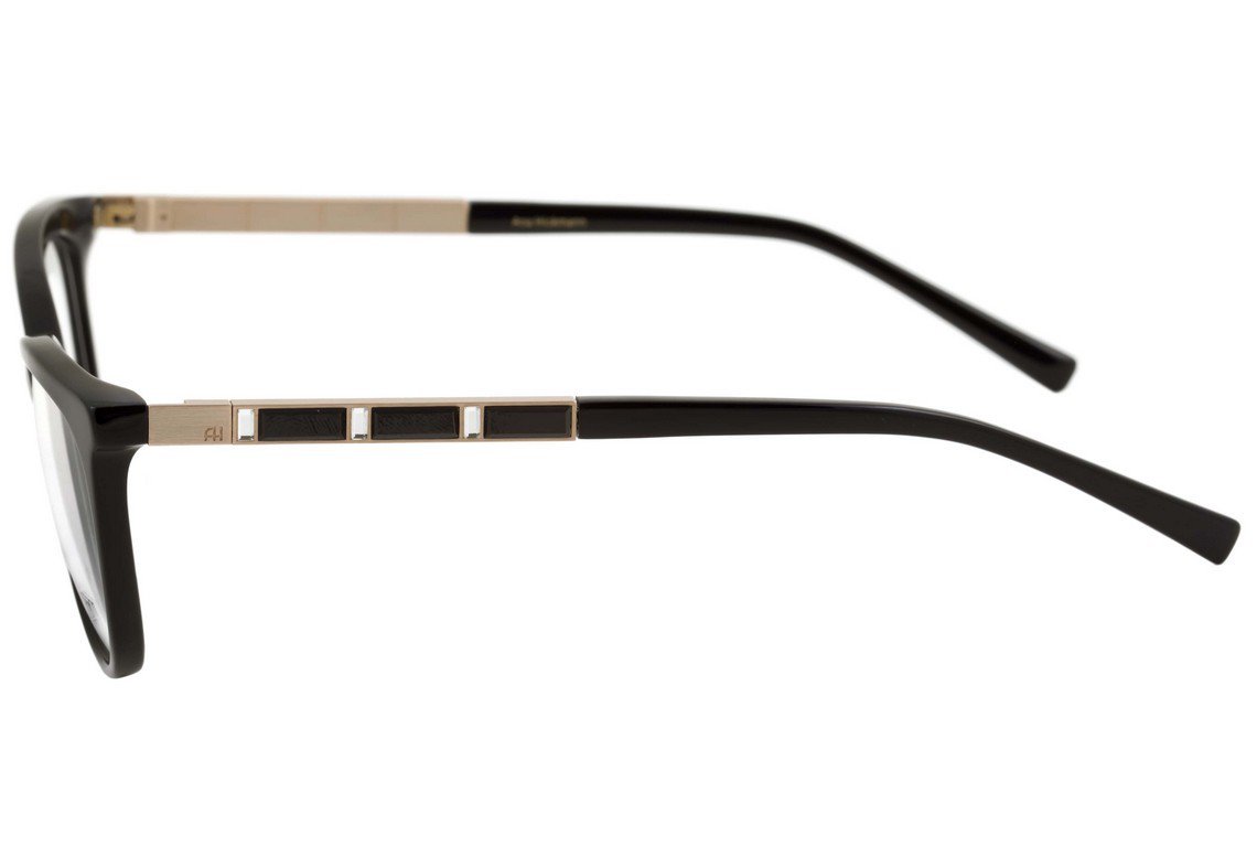 Óculos de Grau Ana Hickmann Ah 6245 A02 Preto E Dourado Brilho - Lente 5,2 Cm