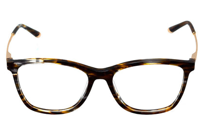 Óculos de Grau Ana Hickmann Ah 6269 E01 Marrom Mesclado E Dourado Brilho - 53 mm