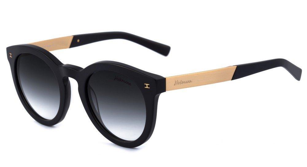 Óculos de Sol Hickmann Hi 9004 A02 Preto Fosco/ Preto Degradê - 48 mm