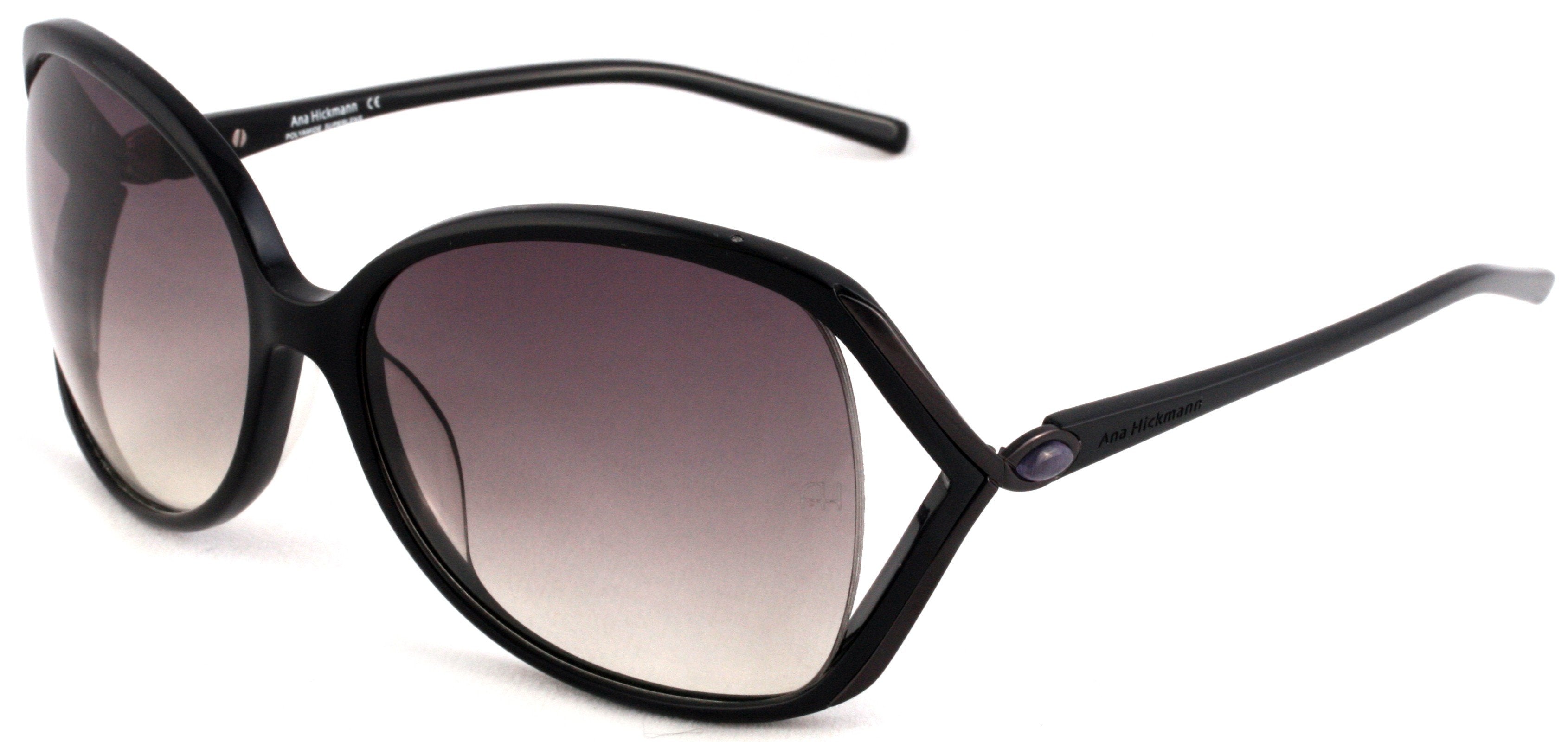 Óculos de Sol Ana Hickmann Ah 9106 A01S Preto Brilho/ Preto Degradê - Lente 5,9 Cm