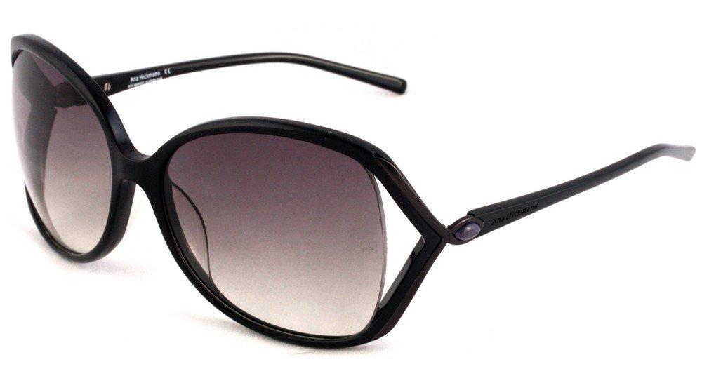 Óculos de Sol Ana Hickmann Ah 9106 A01S Preto Brilho/ Preto Degradê - Lente 5,9 Cm