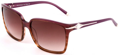 Óculos de Sol Ana Hickmann AH 9107 T00 Roxo E Marrom Brilho/ Marrom Degradê - 58 mm