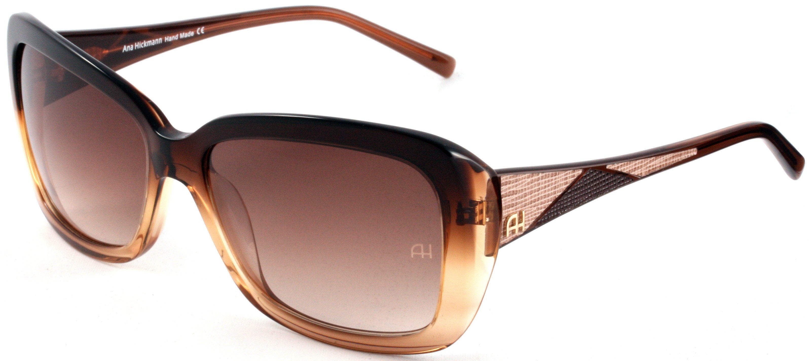 Óculos de Sol Ana Hickmann Ah 9119 A03 Marrom Translúcido/ Marrom Degradê - 58 mm
