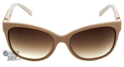 Óculos de Sol Ana Hickmann Ah 9153 D08 Creme E Branco/ Marrom Degradê - 55 mm
