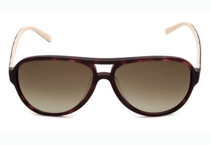 Óculos de Sol Ana Hickmann Ah 9163 G21 Marrom E Creme Mesclado/ Marrom Degradê - Lente 5,9 Cm