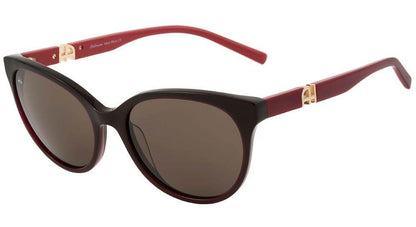 Óculos de Sol Ana Hickmann Ah 9176 K01 Preto E Vinho Brilho/ Preto - 53 mm
