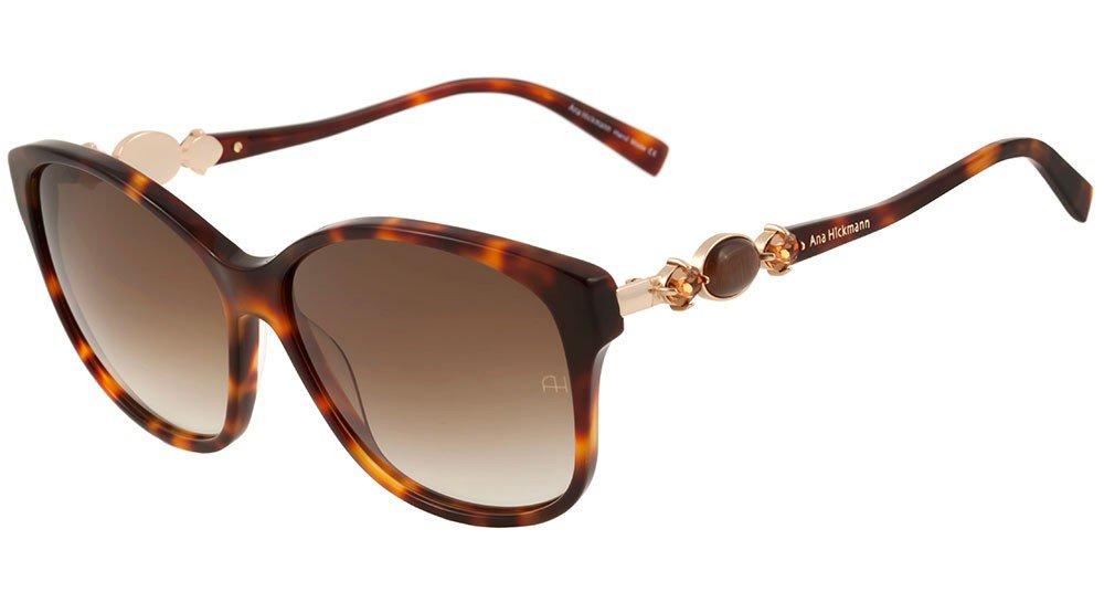 Óculos de Sol Ana Hickmann Ah 9186 G21 Marrom Mesclado/ Marrom Degradê - 59 mm