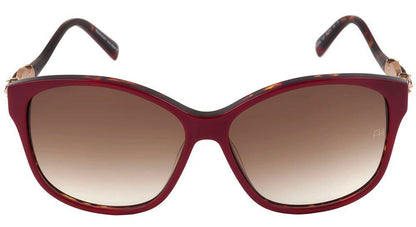 Óculos de Sol Ana Hickmann Ah 9186 H01 Vermelho Brilho/ Marrom Degradê - 59 mm