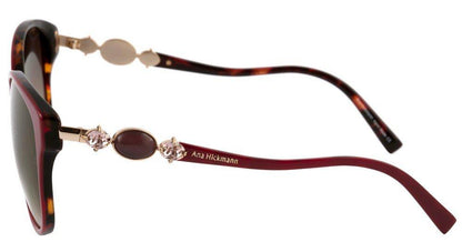 Óculos de Sol Ana Hickmann Ah 9186 H01 Vermelho Brilho/ Marrom Degradê - 59 mm