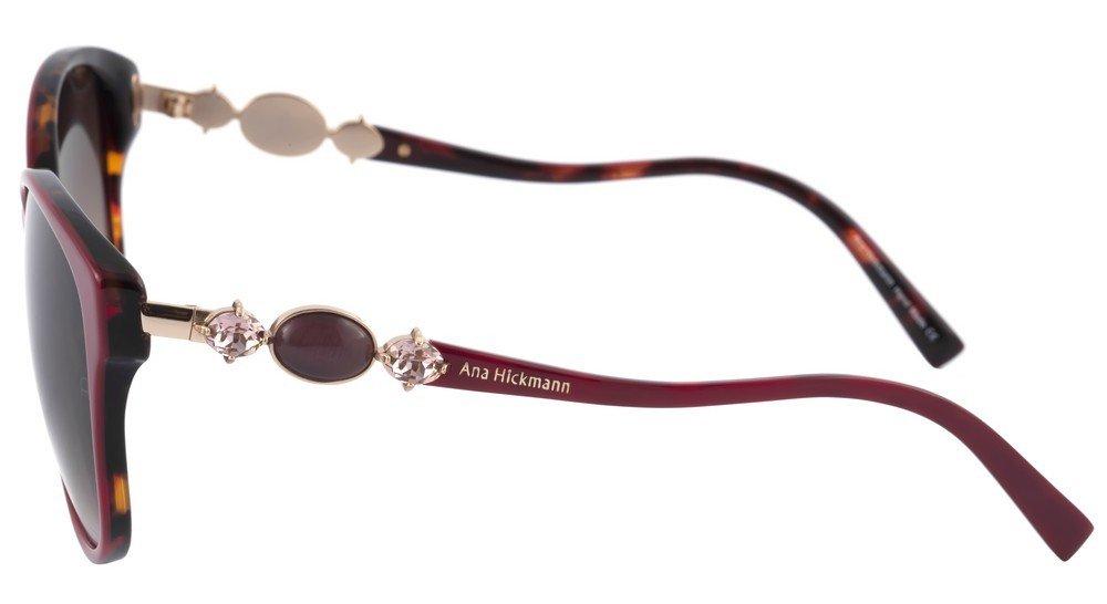 Óculos de Sol Ana Hickmann Ah 9186 H01 Vermelho Brilho/ Marrom Degradê - 59 mm