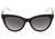 Óculos de Sol Ana Hickmann AH 9206 A02 Preto e Branco Brilho / Preto Degradê - Lente 5,6 cm