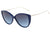 Óculos de Sol Ana Hickmann Ah 9214 D01 Azul E Prata Brilho/ Azul Degradê - Lente 6,0 Cm