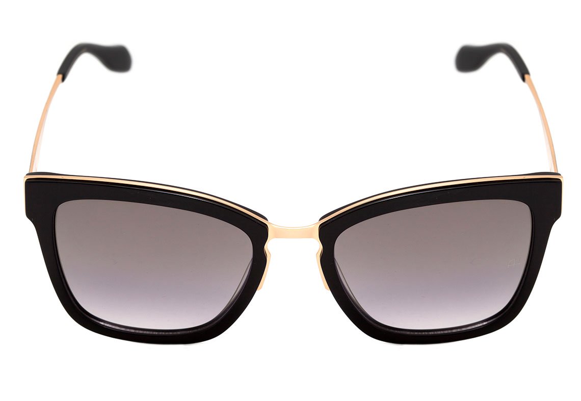 Óculos de Sol Ana Hickmann Ah 9262 A01 Preto E Dourado Brilho/ Dourado Degradê Espelhado 55 mm