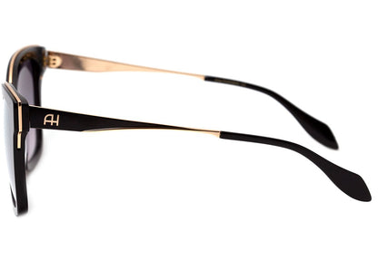 Óculos de Sol Ana Hickmann Ah 9262 A01 Preto E Dourado Brilho/ Dourado Degradê Espelhado 55 mm