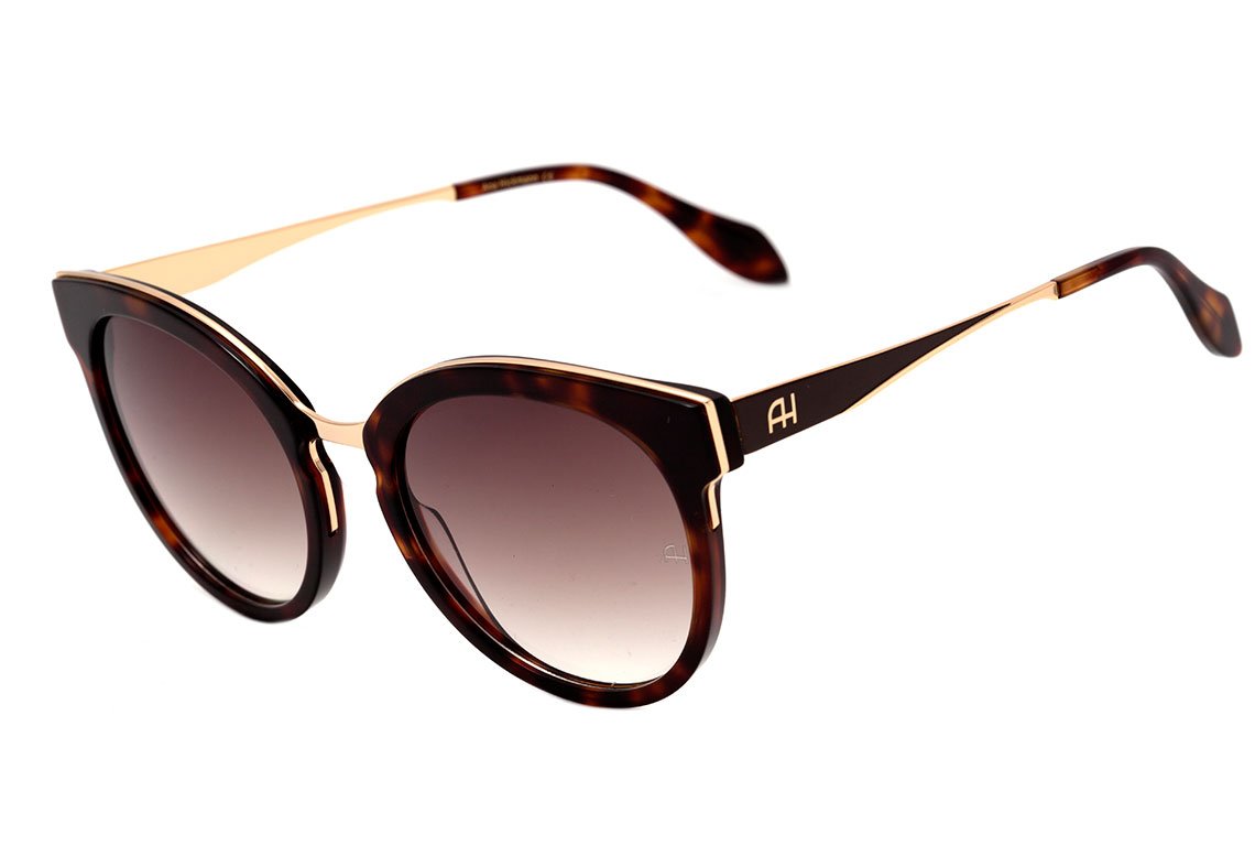 Ana Hickmann AH 9263 G21 Marrom Mesclado E Dourado Brilho/ Marrom Degradê - Lente 5,5 Cm  - Sol