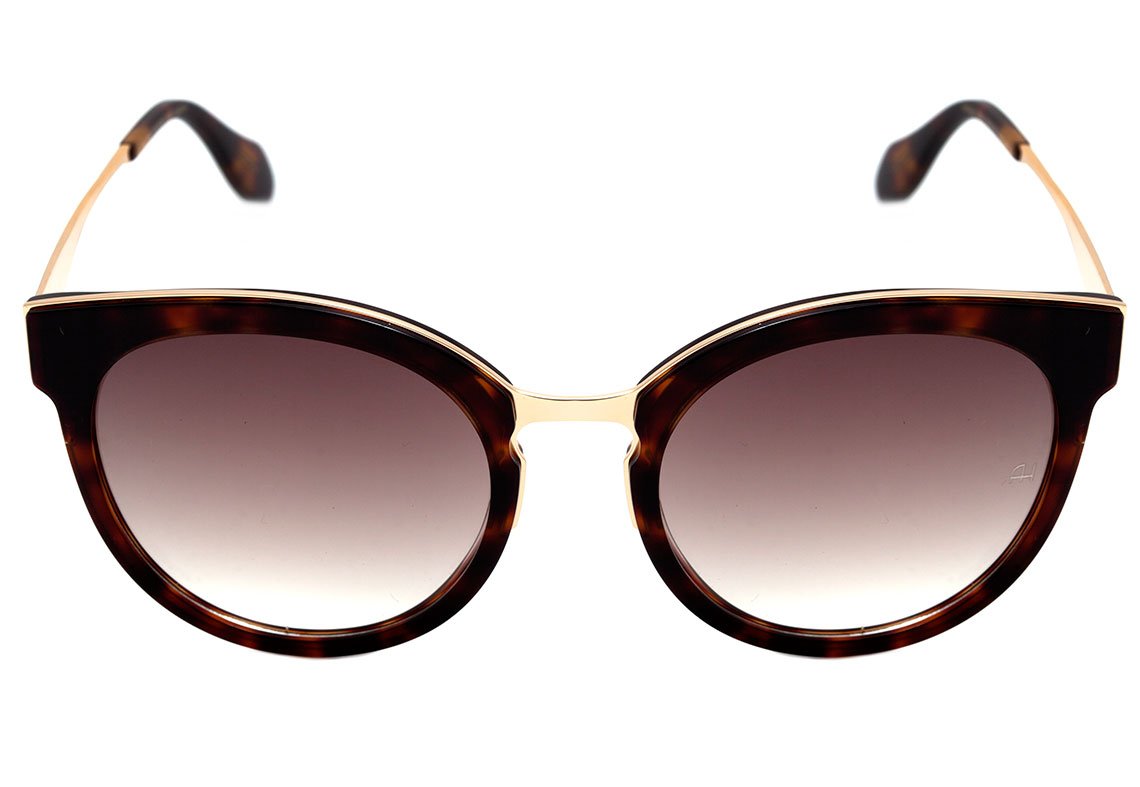 Ana Hickmann AH 9263 G21 Marrom Mesclado E Dourado Brilho/ Marrom Degradê - Lente 5,5 Cm  - Sol