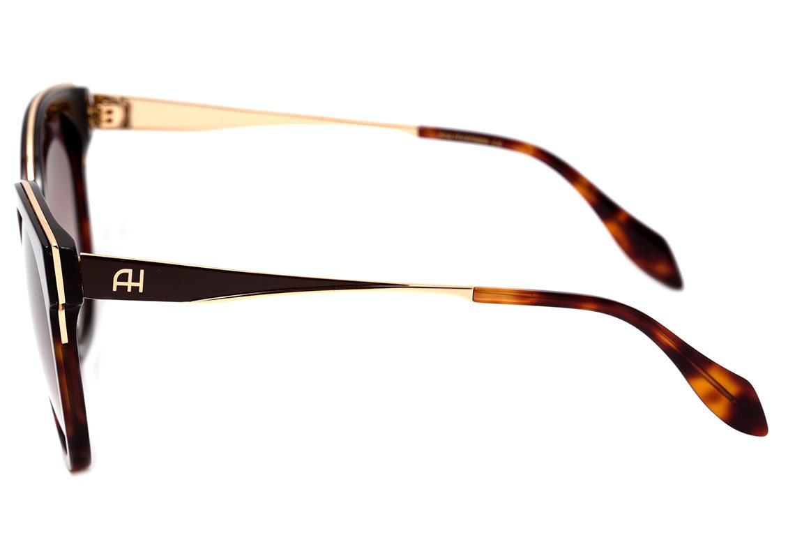 Ana Hickmann AH 9263 G21 Marrom Mesclado E Dourado Brilho/ Marrom Degradê - Lente 5,5 Cm  - Sol