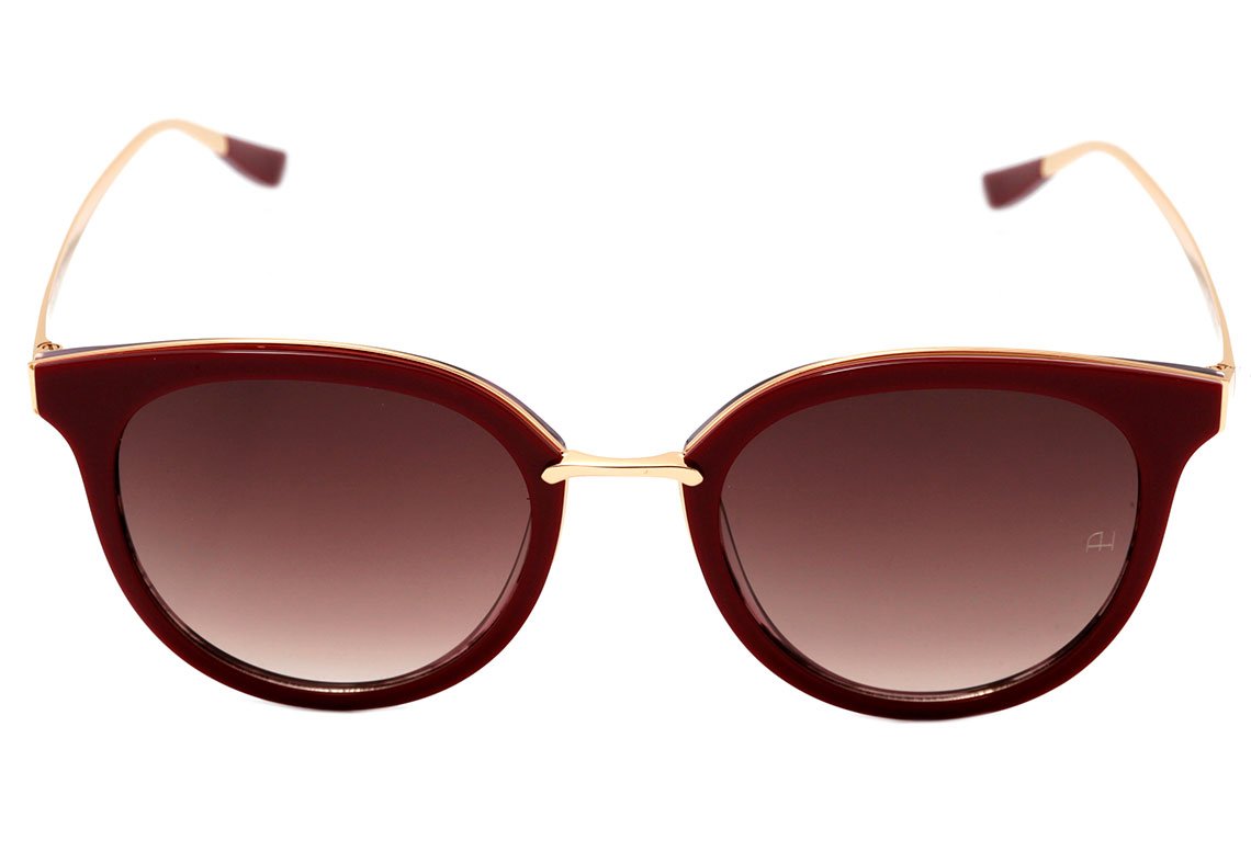 Ana Hickmann Ah 9267 H01 Vinho E Dourado Brilho/ Marrom Degradê Lente 5,2 Cm
