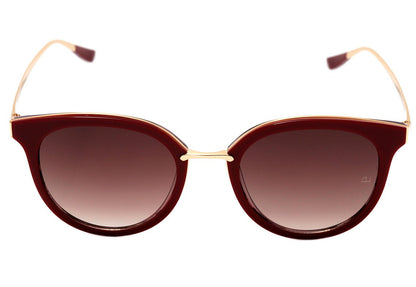 Ana Hickmann Ah 9267 H01 Vinho E Dourado Brilho/ Marrom Degradê Lente 5,2 Cm