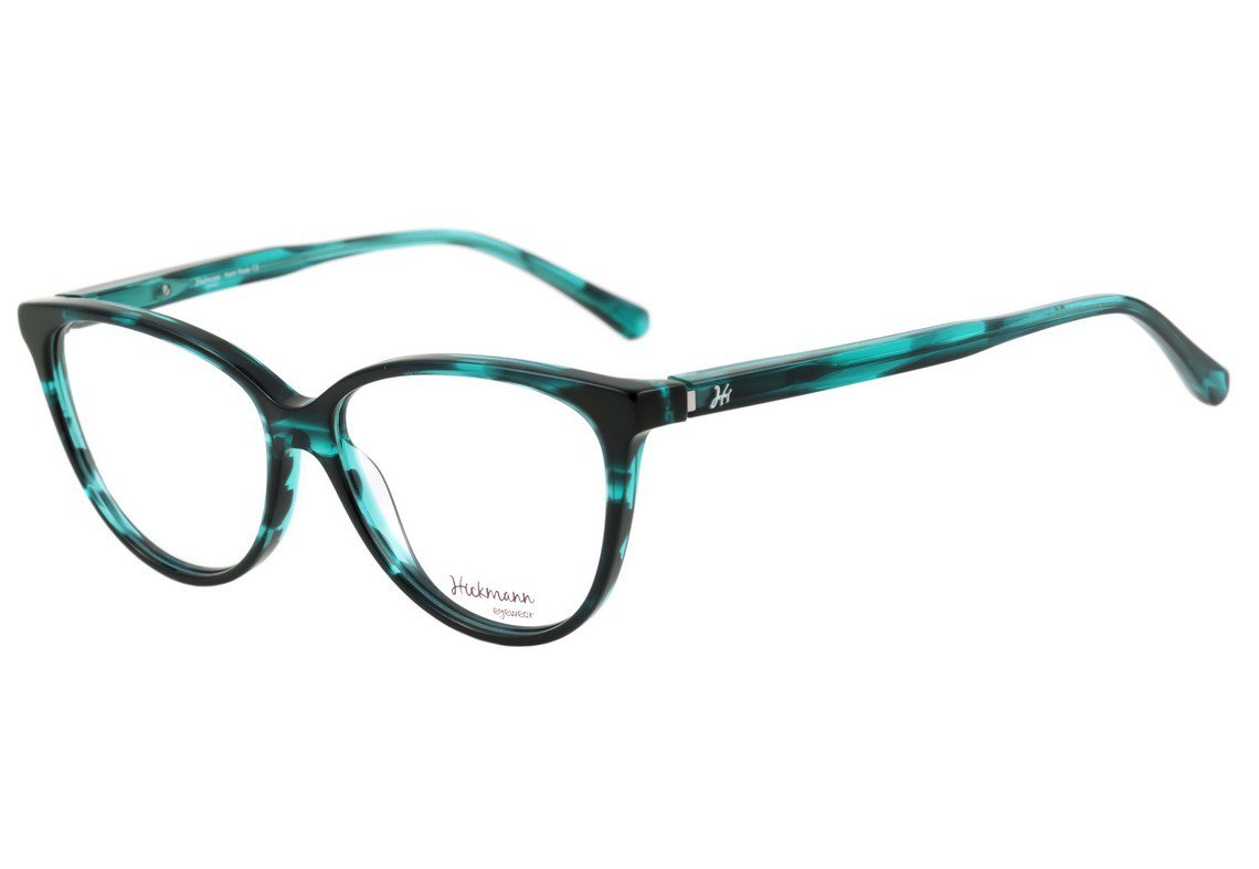 Óculos de Grau Ana Hickmann Hi 6031 A01 Preto Brilho - 54 mm E01 Verde Mesclado Brilho - 54 mm
