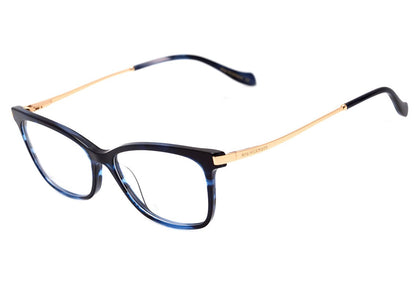 Óculos de Grau Ana Hickmann AH 6357 E03 Vermelho Mesclado e Dourado Brilho - 53 mm E02 Azul Mesclado E Dourado Brilho 53 mm