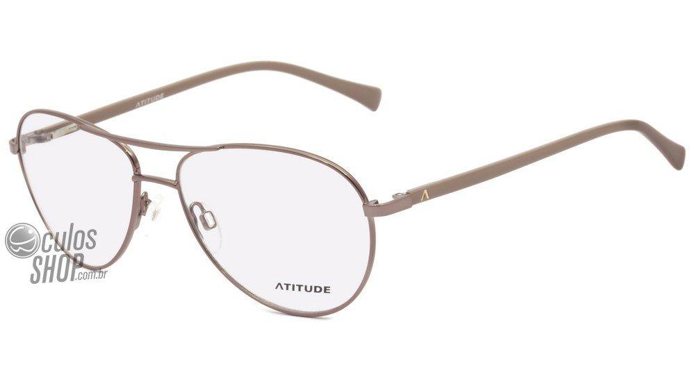Óculos de Grau Atitude At 1434 A 04E Dourado E Vermelho - Lente 5,5 Cm